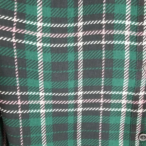 {Ann Taylor} Plaid Sheer Sleeve Shirt Size Small - Picture 13 of 16